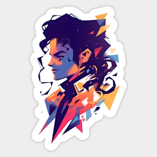 Colorful Silhouette of a Legend - Pop Music Sticker